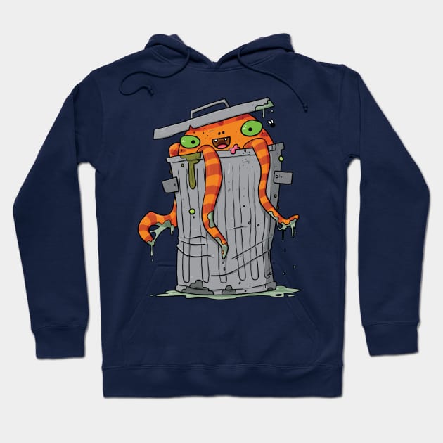 Stinky Trashcan Monster Hoodie by striffle